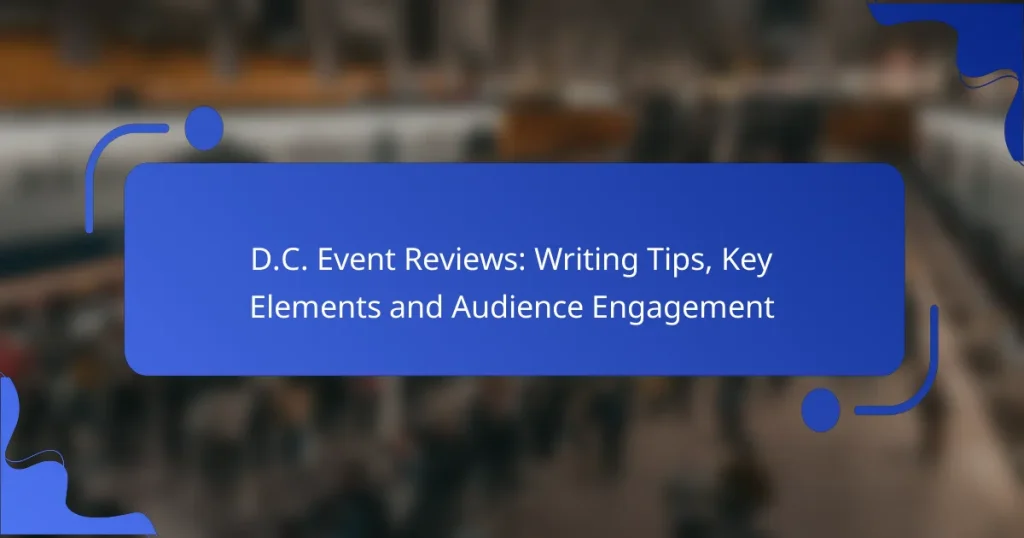 D.C. Event Reviews: Writing Tips, Key Elements and Audience Engagement