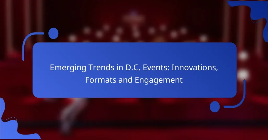 Emerging Trends in D.C. Events: Innovations, Formats and Engagement