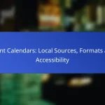 Event Calendars: Local Sources, Formats and Accessibility