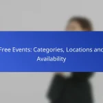 Free Events: Categories, Locations and Availability