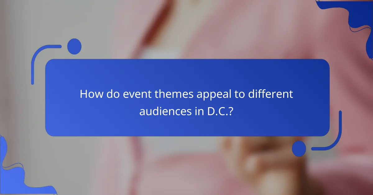 How do event themes appeal to different audiences in D.C.?