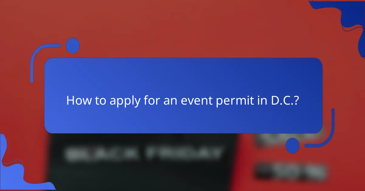 How to apply for an event permit in D.C.?
