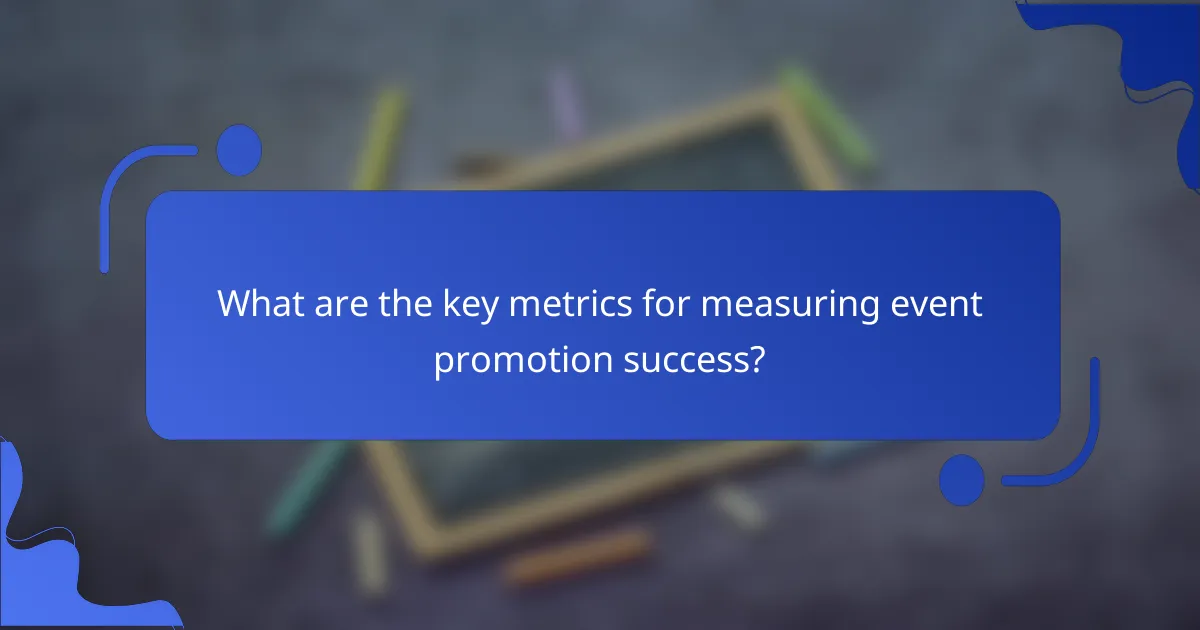 What are the key metrics for measuring event promotion success?