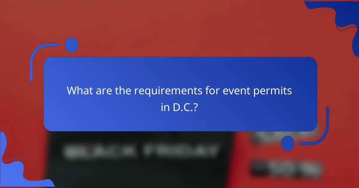 What are the requirements for event permits in D.C.?