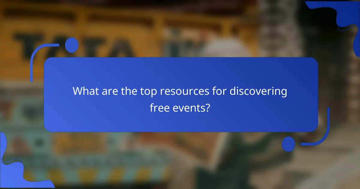 What are the top resources for discovering free events?